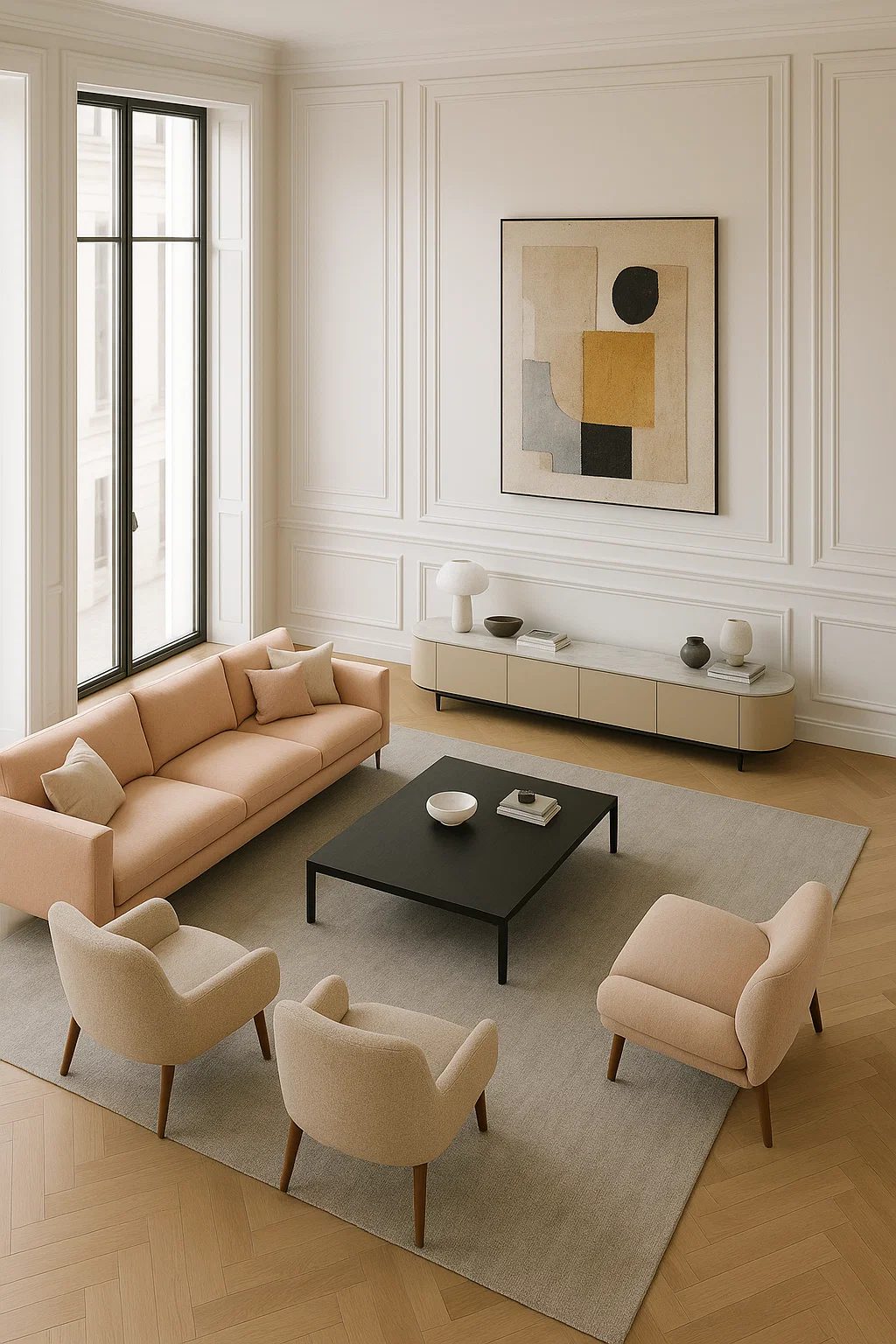 Staged living room
